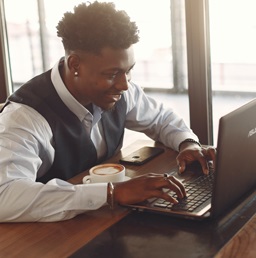 Man with a laptop