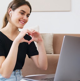 Woman with her laptop